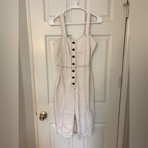 Zara white denim dress